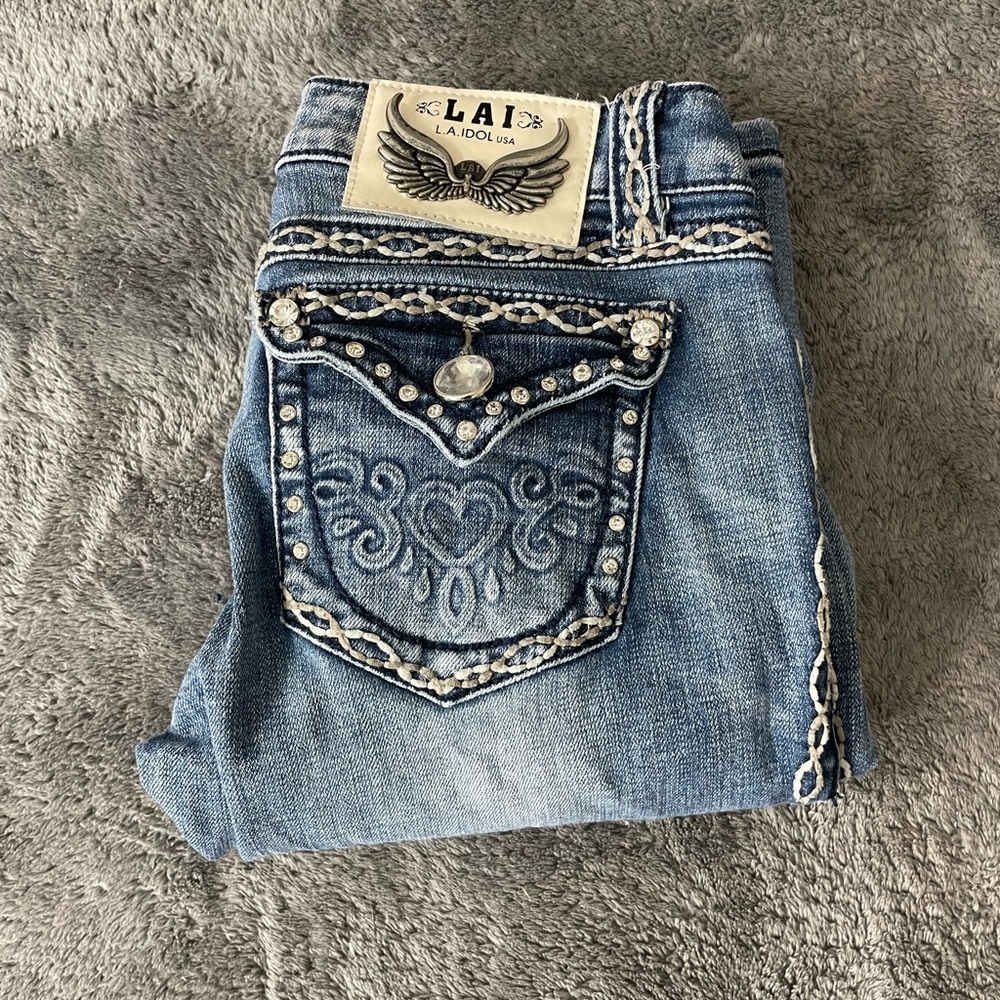 Light Wash Blinged out Jeans